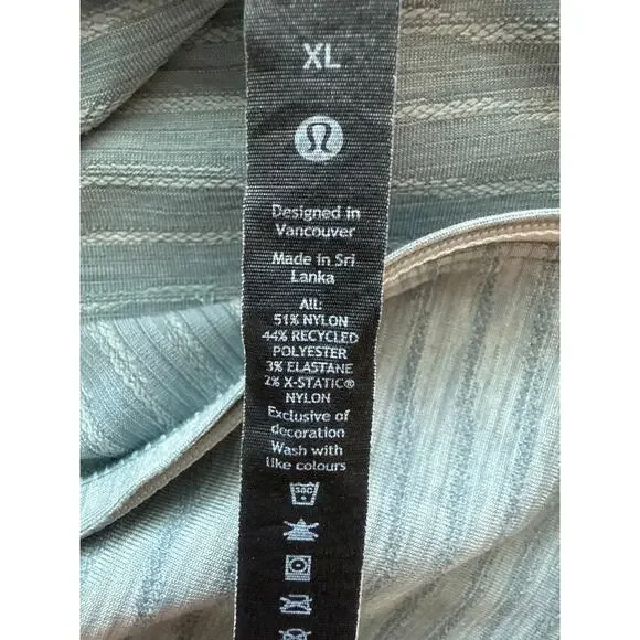 Lululemon Metal Vent Tech 1/2 Zip‎ Sweatshirt Wave Fade Chambray Size XL - Picture 8 of 11